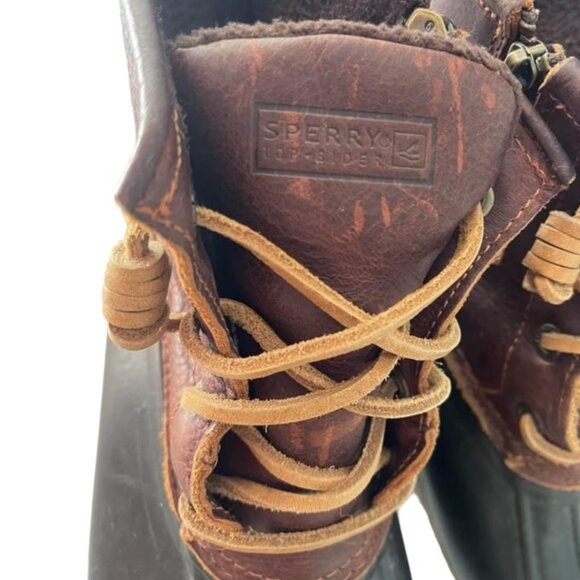 Sperry Saltwater Leather Waterproof Duck Boots Womens size 6.5 - Picture 4 of 8